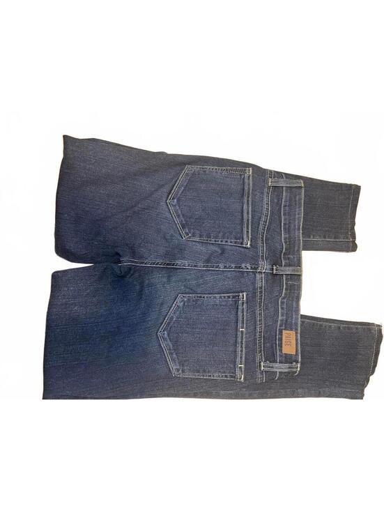 PAIGE Denim - Paige Hoxton Ankle High Rise Skinny Stretch Jeans in Dark Blue Size 27